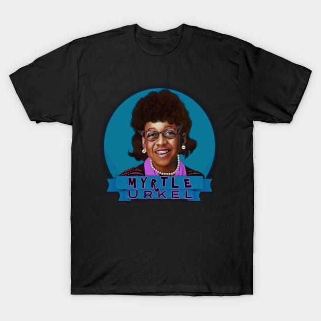 Myrtle Urkel T-Shirt by Indecent Designs